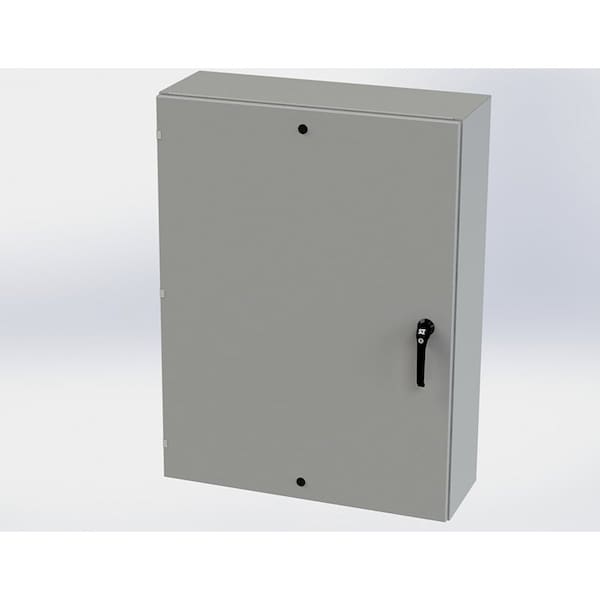 1/4 Turn Latch, 3 Point Latch with Padlock/Keylock Handle Electrical Enclosures, 48 in H, 12 in D
